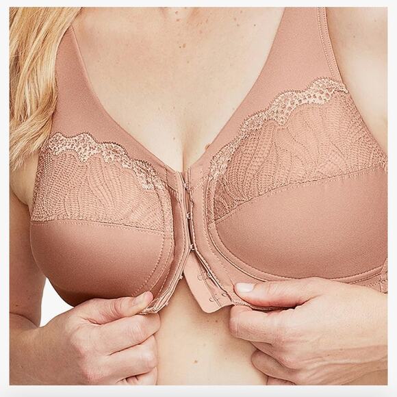 GLAMORISE MagicLift Natural Shape Front close Bra Wirefree Size 38DD - Picture 3 of 11